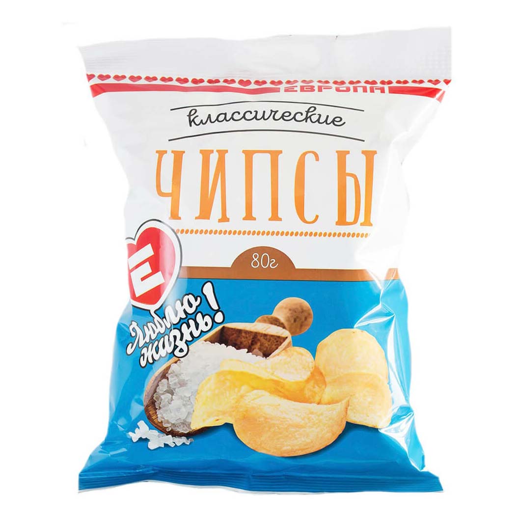 

Чипсы картофельные Люблю Жизнь с солью 80 г