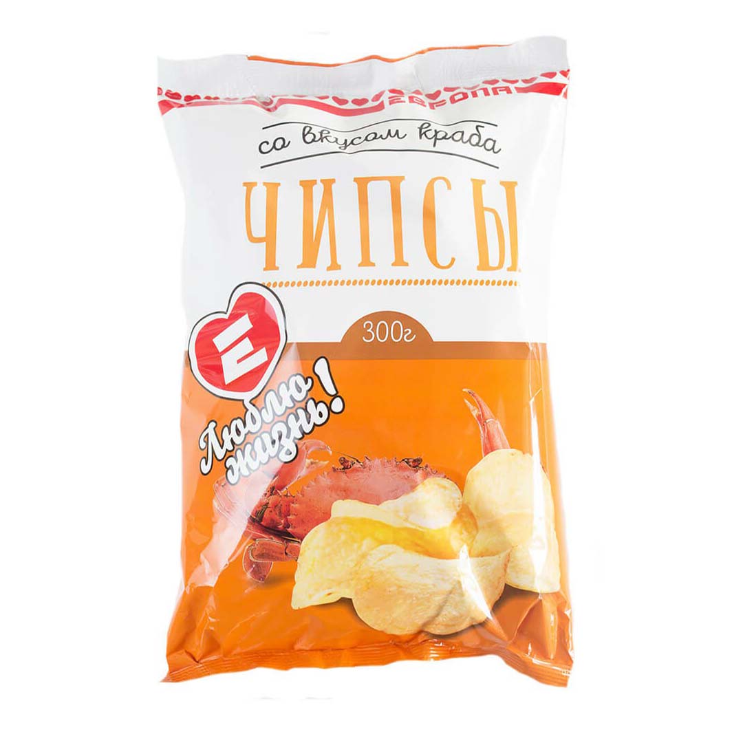 

Чипсы картофельные Люблю Жизнь со вкусом краба 300 г