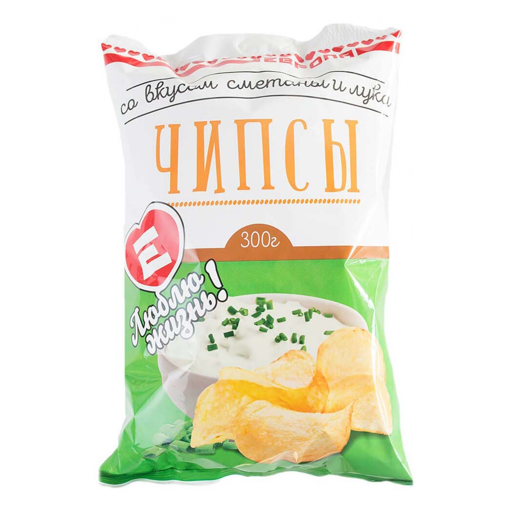 

Чипсы картофельные Люблю Жизнь со вкусом сметаны и лука 300 г
