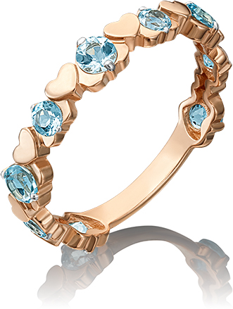 

Кольцо из красного золота с топазом р. 19 PLATINA jewelry 01-5329-00-201-1110-57, 01-5329-00-201-1110-57