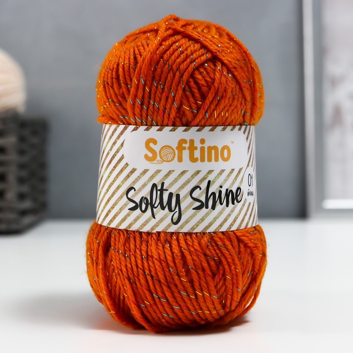 

Пряжа 70% акрил, 30% шёлк "Softy Shine" 50 гр 85 м цвет 22 сиена (2 шт), Оранжевый