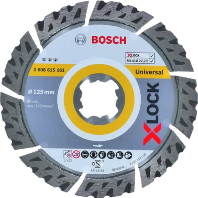 фото Алмазный диск bosch x-lock best for universal, 125 x 22,23 x 2,4 x 12 мм, 2608615161