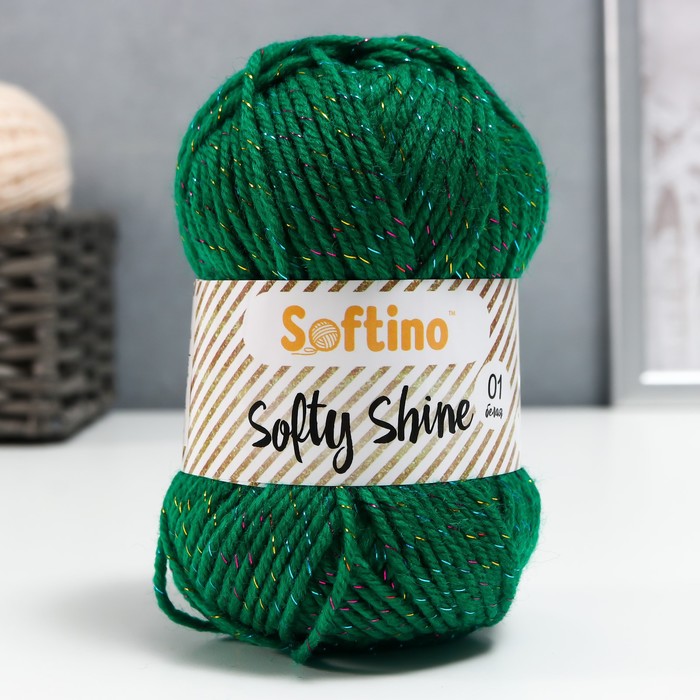 

Пряжа 70% акрил, 30% шёлк "Softy Shine" 50 гр 85 м цвет 39 сосна (2 шт), Зеленый