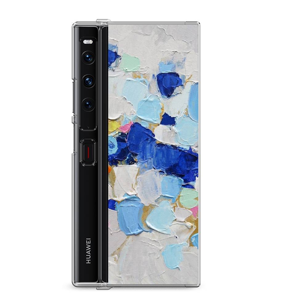 

Силиконовый чехол "Холст сине-белый" на Huawei Mate Xs 2 / Хуавеи Мате Xs 2