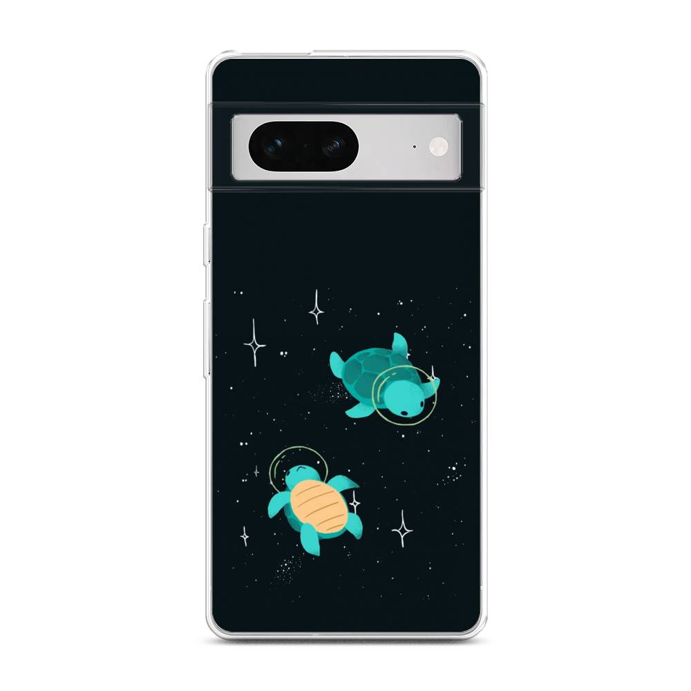 

Чехол Awog на Google Pixel 7 "Черепашки космонавты", Разноцветный