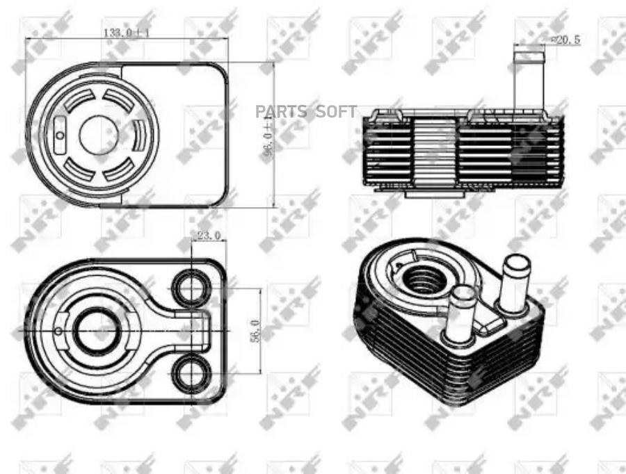 

Радиатор масляный NRF 31312