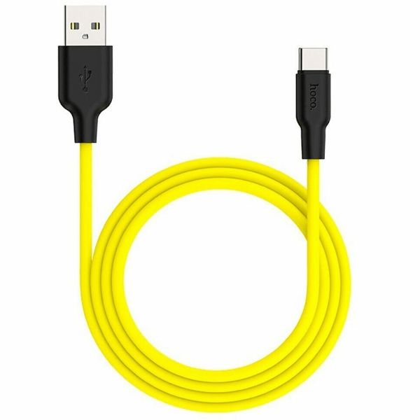 фото Кабель usb type-c hoco x21 plus 1m 3a черно-желтый