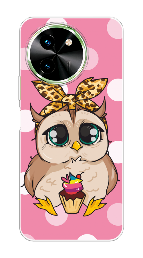 

Чехол на Vivo T3x/Y38 5G "Милая совушка на розовом", Розовый;бежевый;коричневый, 2610650-1