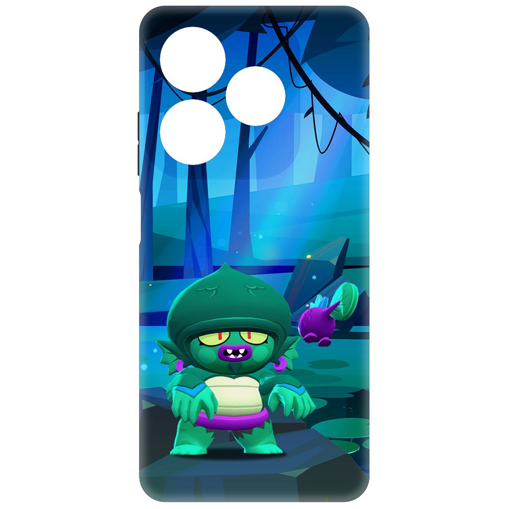 

Чехол-накладка Krutoff Case Brawl Stars - Болотный Джин для INFINIX Smart 8 Pro черный