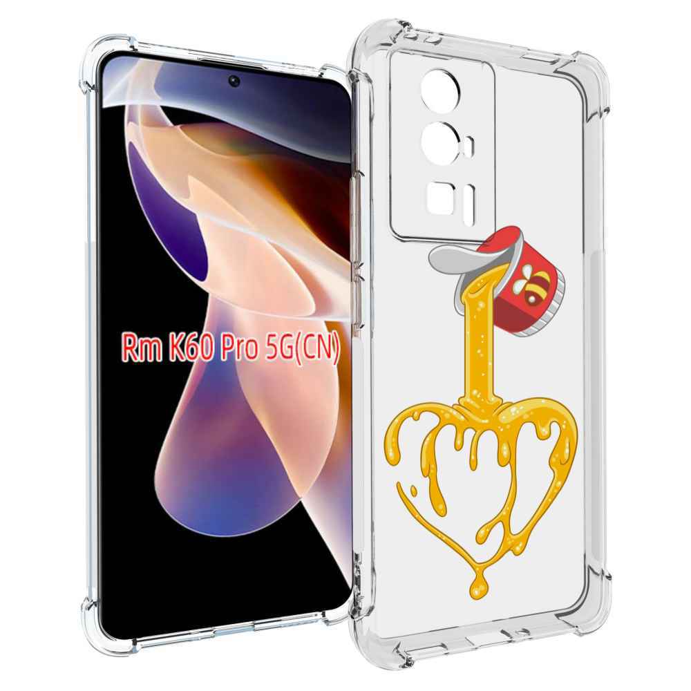 

Чехол MyPads медовое сердце для Xiaomi Redmi K60 Pro, Прозрачный, Tocco