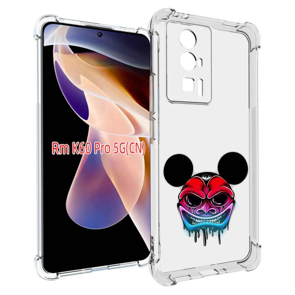 

Чехол MyPads микки в маске для Xiaomi Redmi K60 Pro, Прозрачный, Tocco