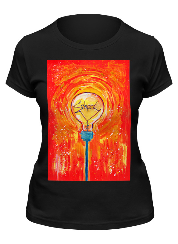 

Футболка женская Printio School черная S, Черный, School