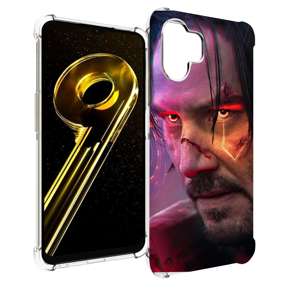 

Чехол бампер MyPads cyberpunk 2077 Джонни Сильверхенд для Realme..., Прозрачный, Tocco