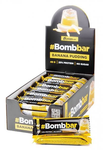 

BOMBBAR Батончик глазированный 40 гр (Банановый пудинг) упак 29 шт