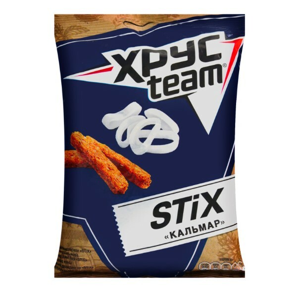 Сухарики ржано-пшеничные Хрусteam Stix кальмар 60 г