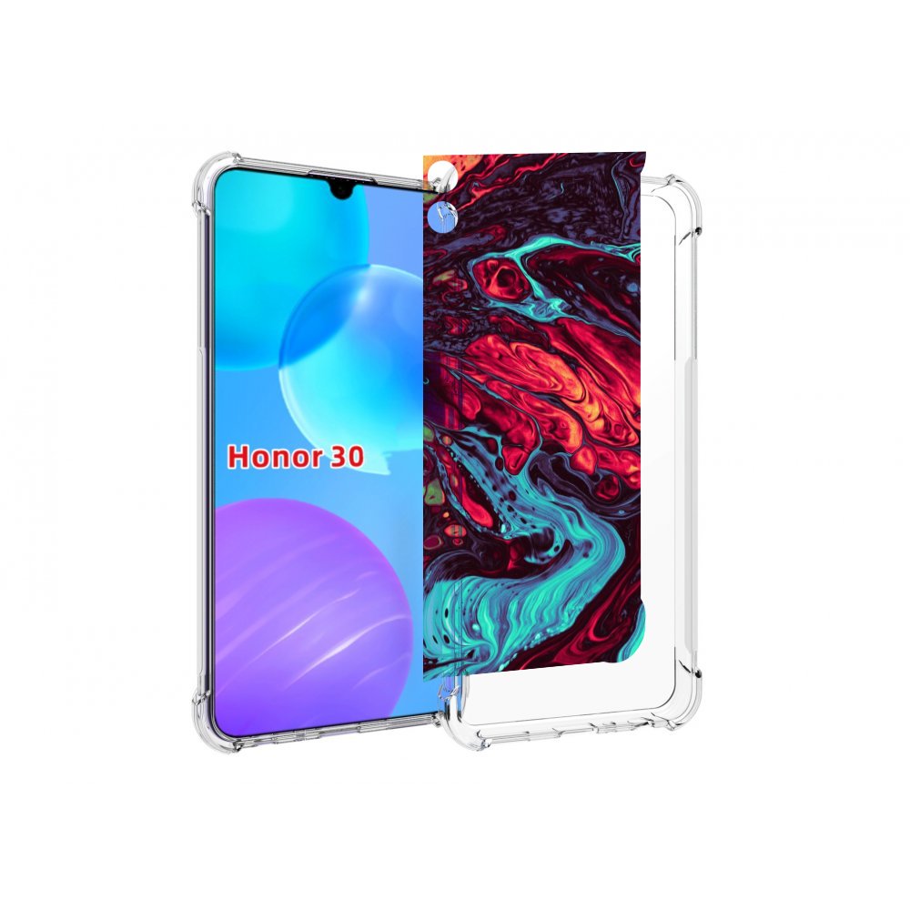 

Чехол MyPads разбавленная краска для Huawei Honor 30 Lite, Tocco