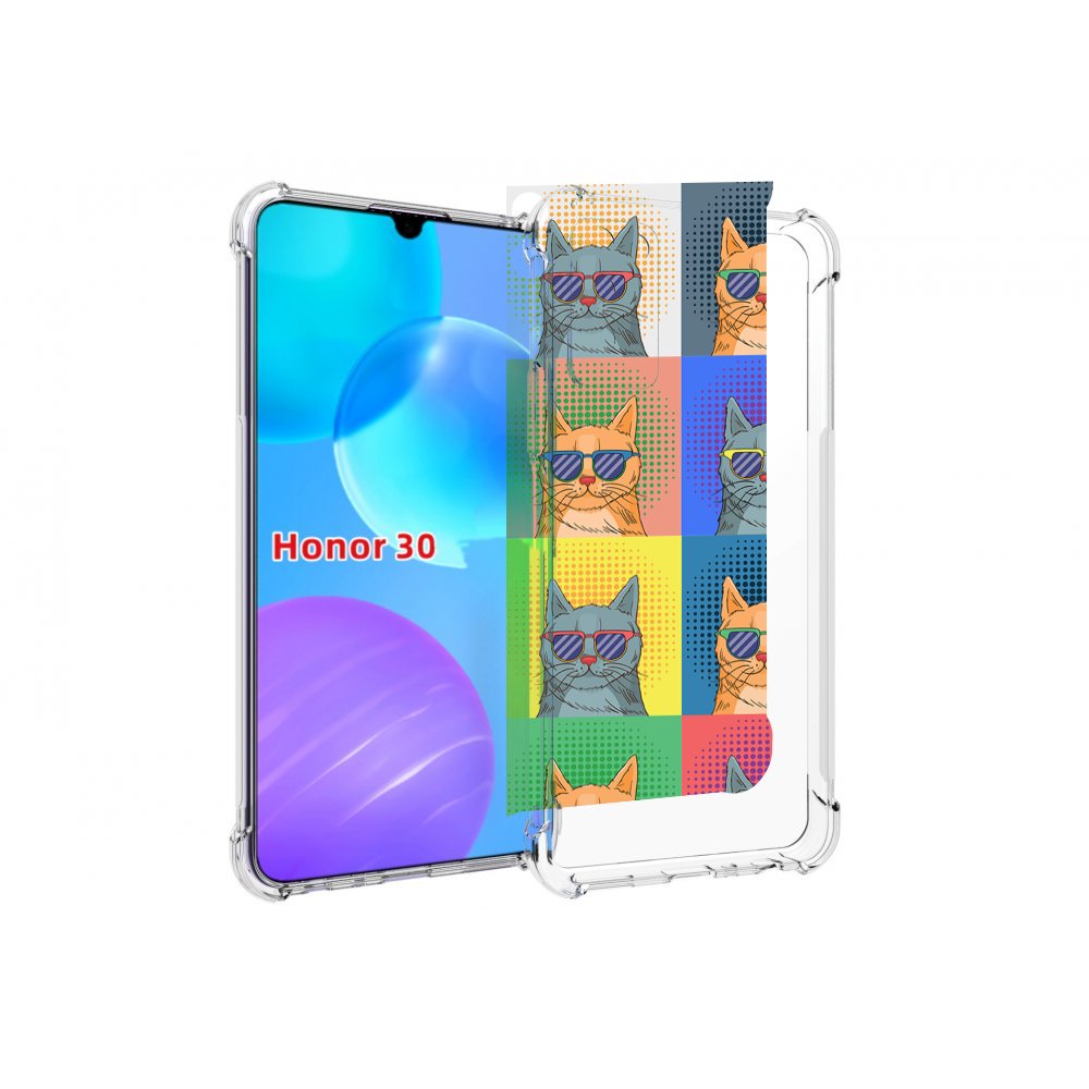 

Чехол MyPads разноцветные-коты для Huawei Honor 30 Lite, Tocco