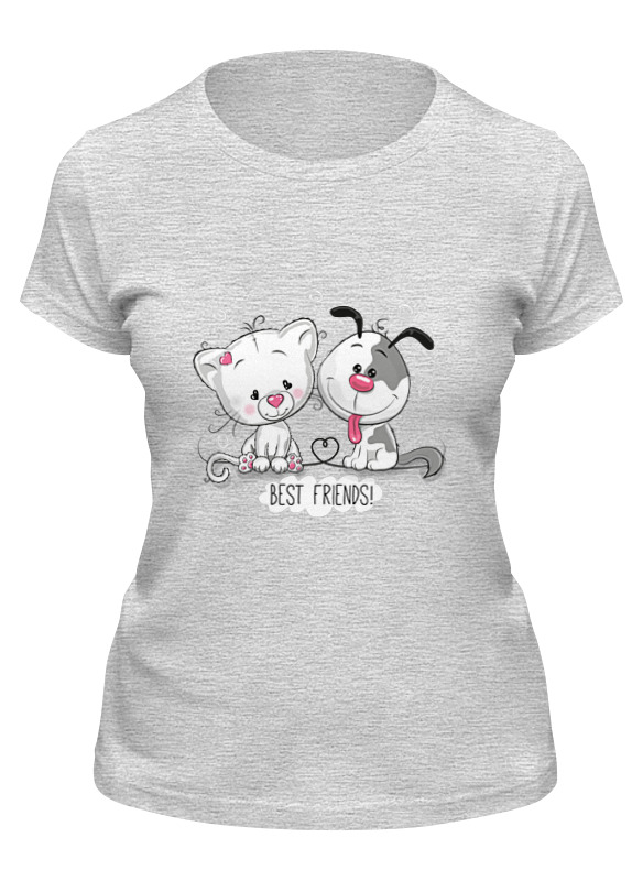 

Футболка женская Printio Друзья серая S, Серый, Друзья