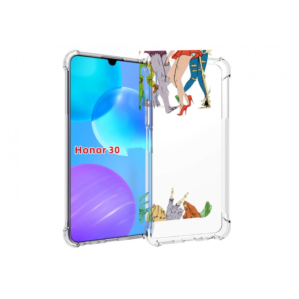 

Чехол MyPads разные персонажи пальчики для Huawei Honor 30 Lite, Tocco