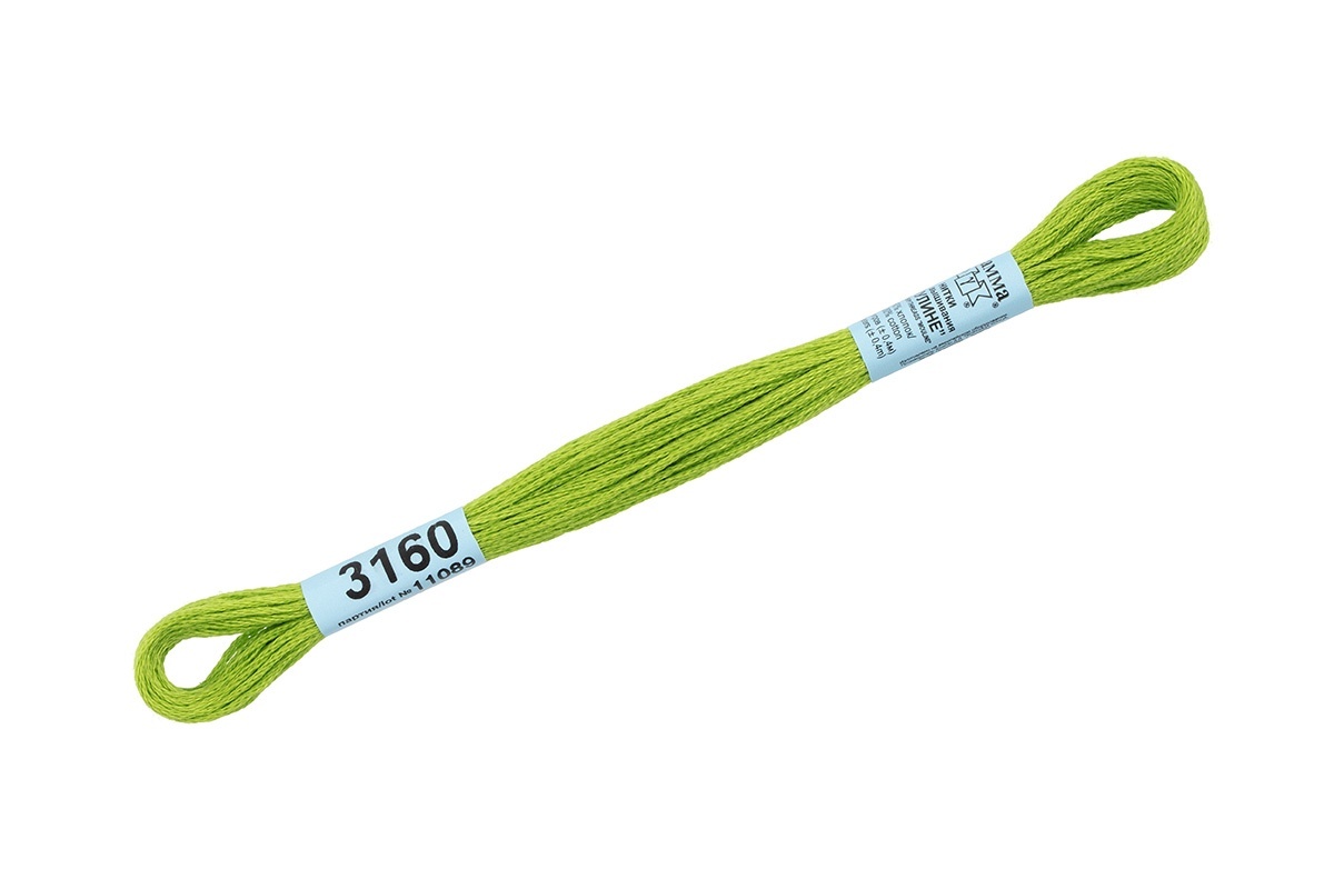 

Gamma мулине, 100% хлопок, 24х8 м, №3160, ярко-зеленые, Зеленый