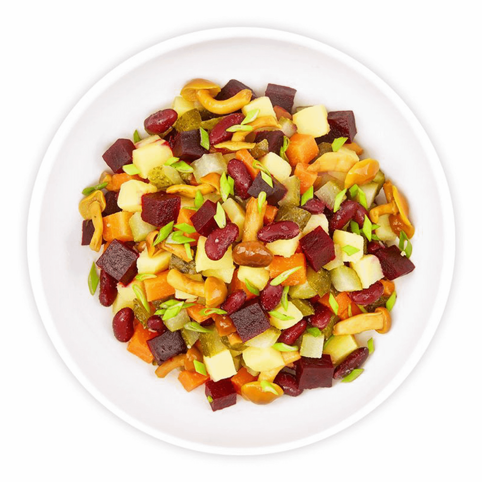 

Салат Шеф Перекресток Винегрет с маринованными опятами +-100 г