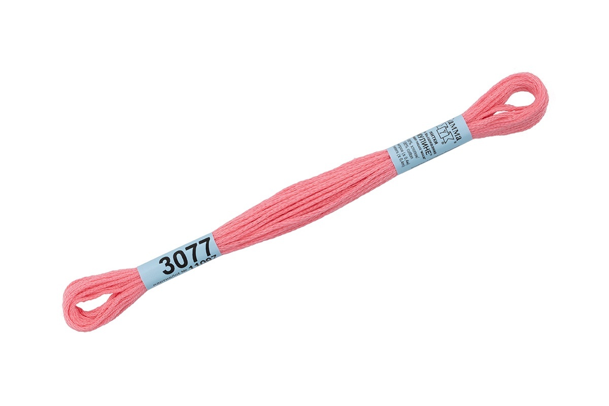 

Gamma мулине, 100% хлопок, 24х8 м, №3077, розовые, Розовый