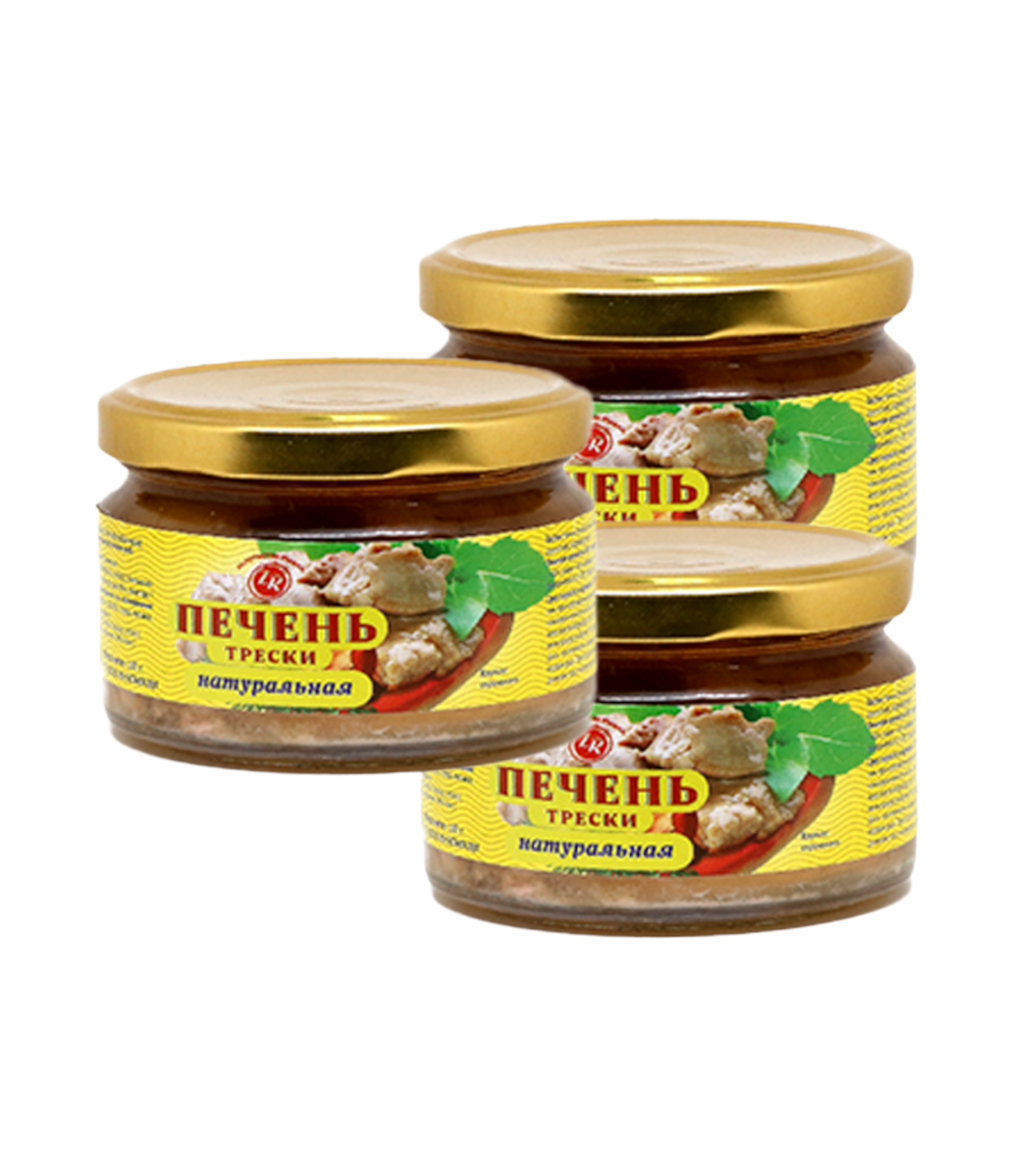 Печень трески, Золотистая рыбка, ТУ, 3 шт. по 185 г