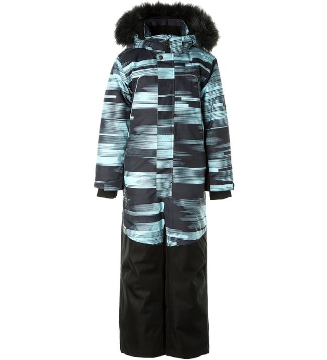Комбинезон детский Huppa BRUCE 2, голубой, черный принт, 146 комплект верхней одежды детский huppa winter рисунок морская волна 122