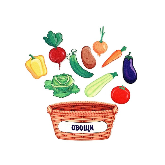 

Игра-конструктор Овощная корзинка, 11 деталей