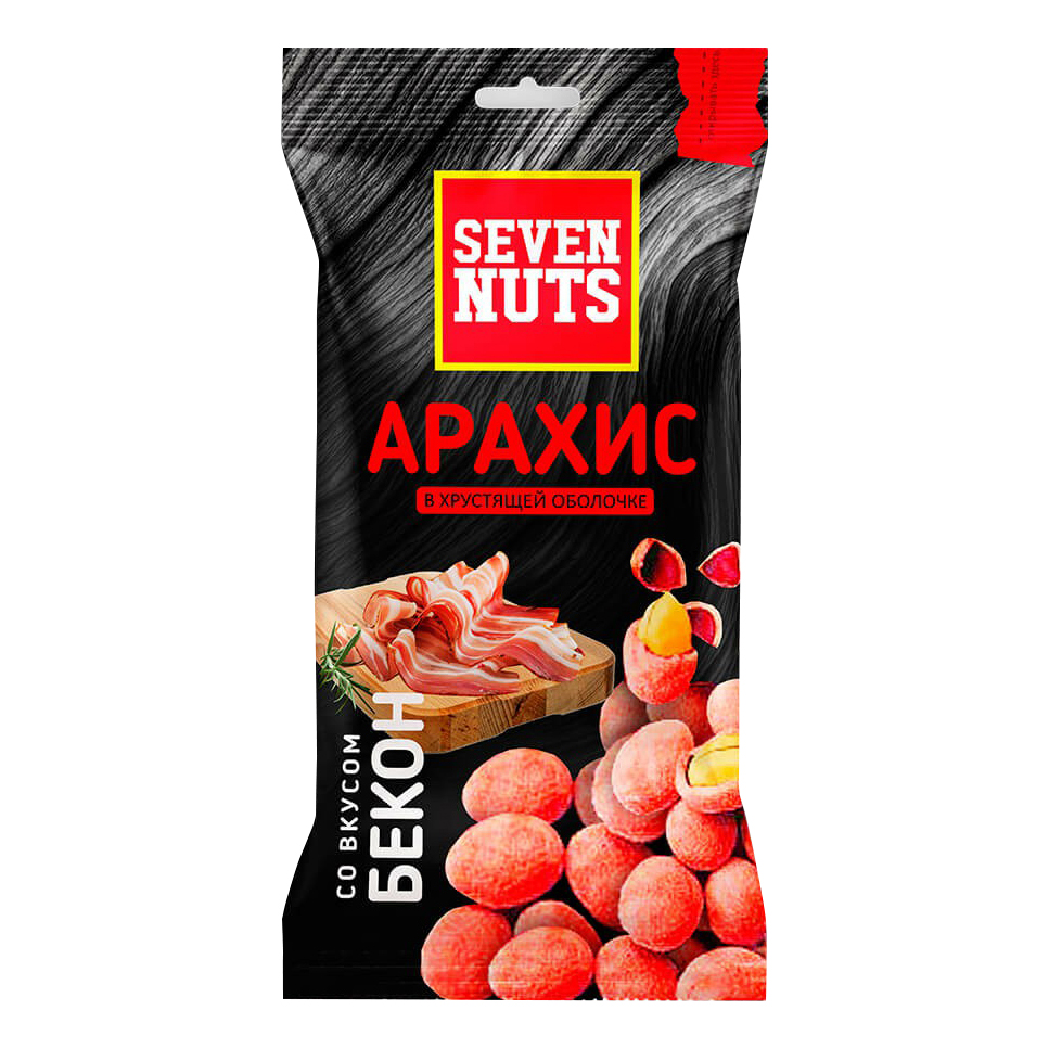 Арахис Seven Nuts жареный со вкусом бекона 50 г 29₽