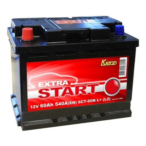 Аккумулятор автомобильный КАТОД EXTRA START Extra Start 60Ач 540A [6ст-60n l+ (l2)]