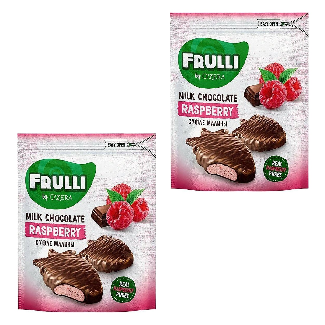 

Конфеты O'Zera Frulli суфле малины в шоколаде 125 г 2 упаковки, 447