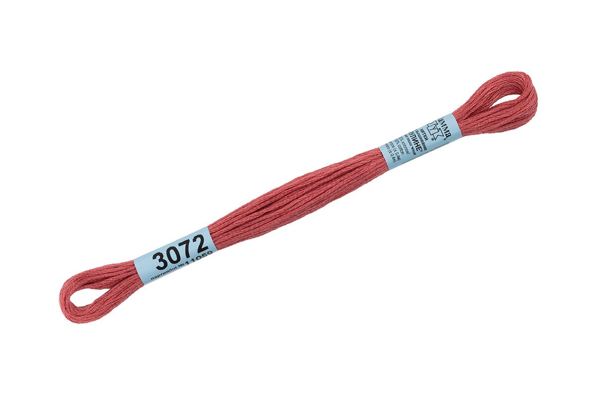 

Gamma мулине, 100% хлопок, 24х8 м, №3072, темно-темно-розовые, Розовый