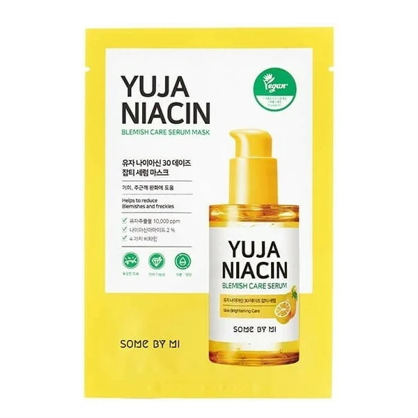 SOME BY MI YUJA NIACIN BLEMISH CARE SERUM MASK Тканевая маска для лица с экстрактом юдзу