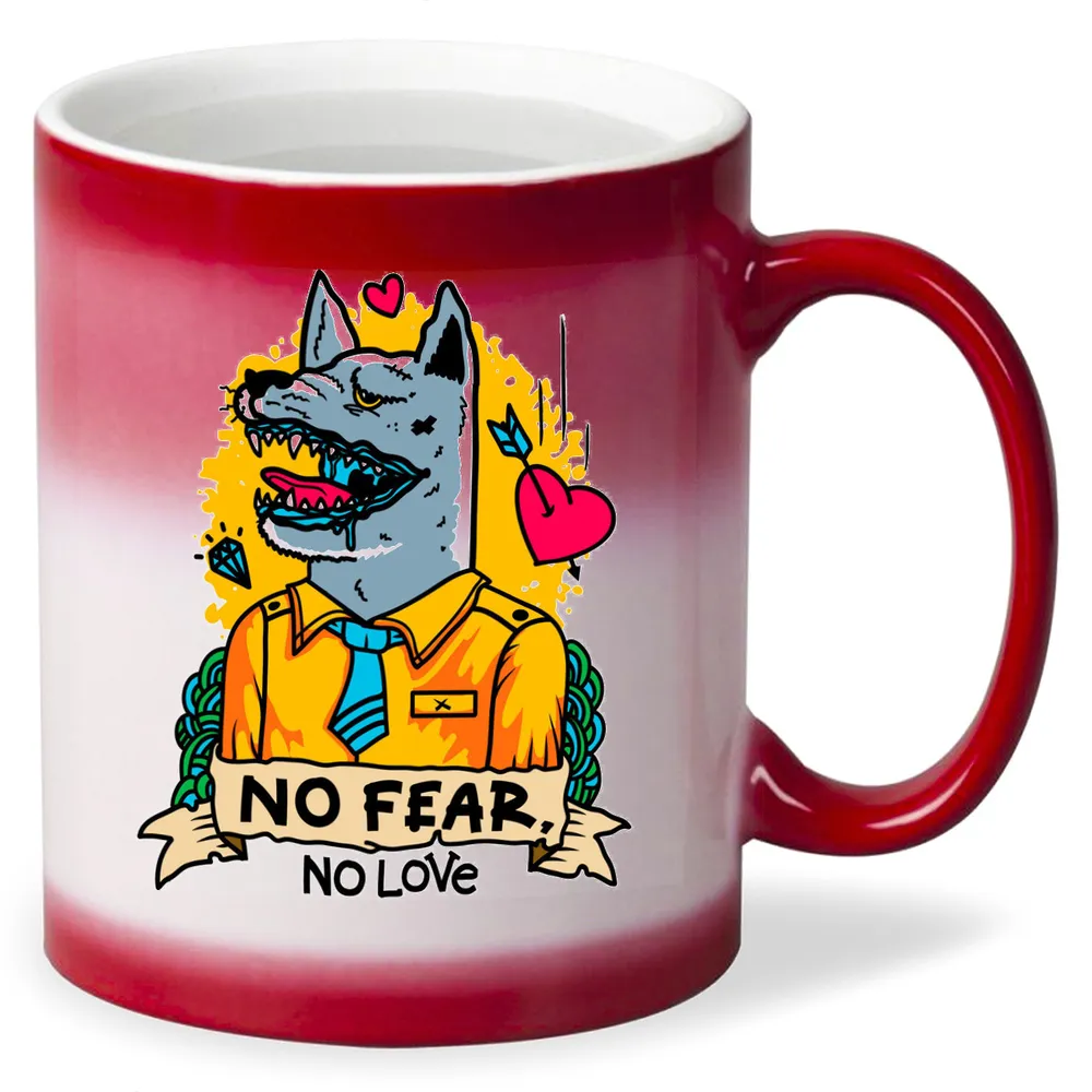 

Кружка CoolPodarok Прикол Волк no fear