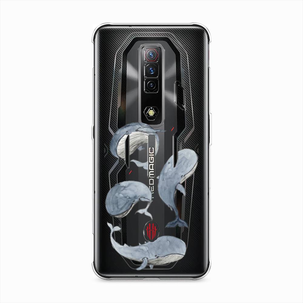 

Чехол Awog на ZTE Nubia Red Magic 7S / ЗТЕ Нубия Ред Мэджик 7С "Киты", Разноцветный, 136350-1