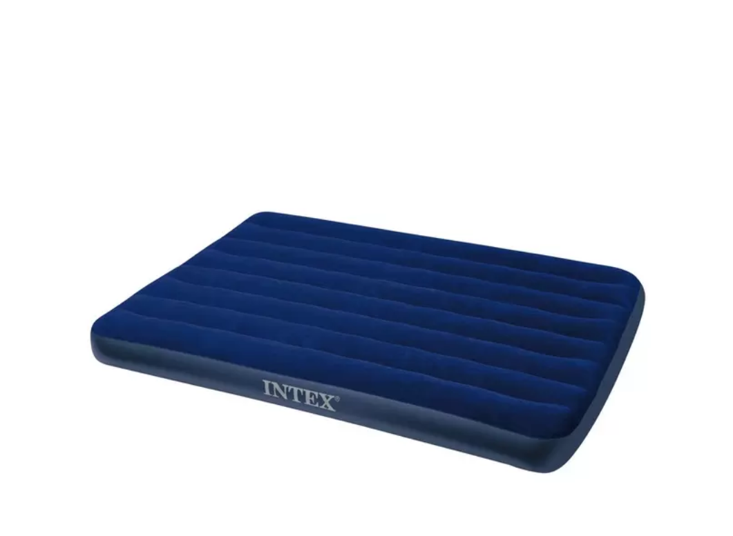 Надувной матрас Intex 64758 Classic Downy Airbed Fiber-Tech 191 х 137 х 25 см надувной матрас intex downy airbed fiber tech 76х191х25 см со встроенным ножным насосом 64760