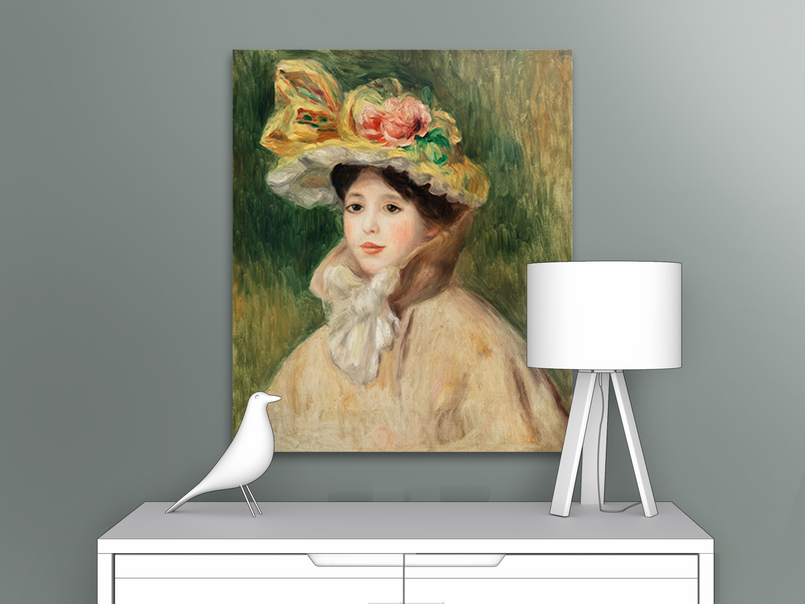 

Картина на холсте репродукция Огюста Ренуара "Женщина в капоре" 50х60 см, Женщина в капоре