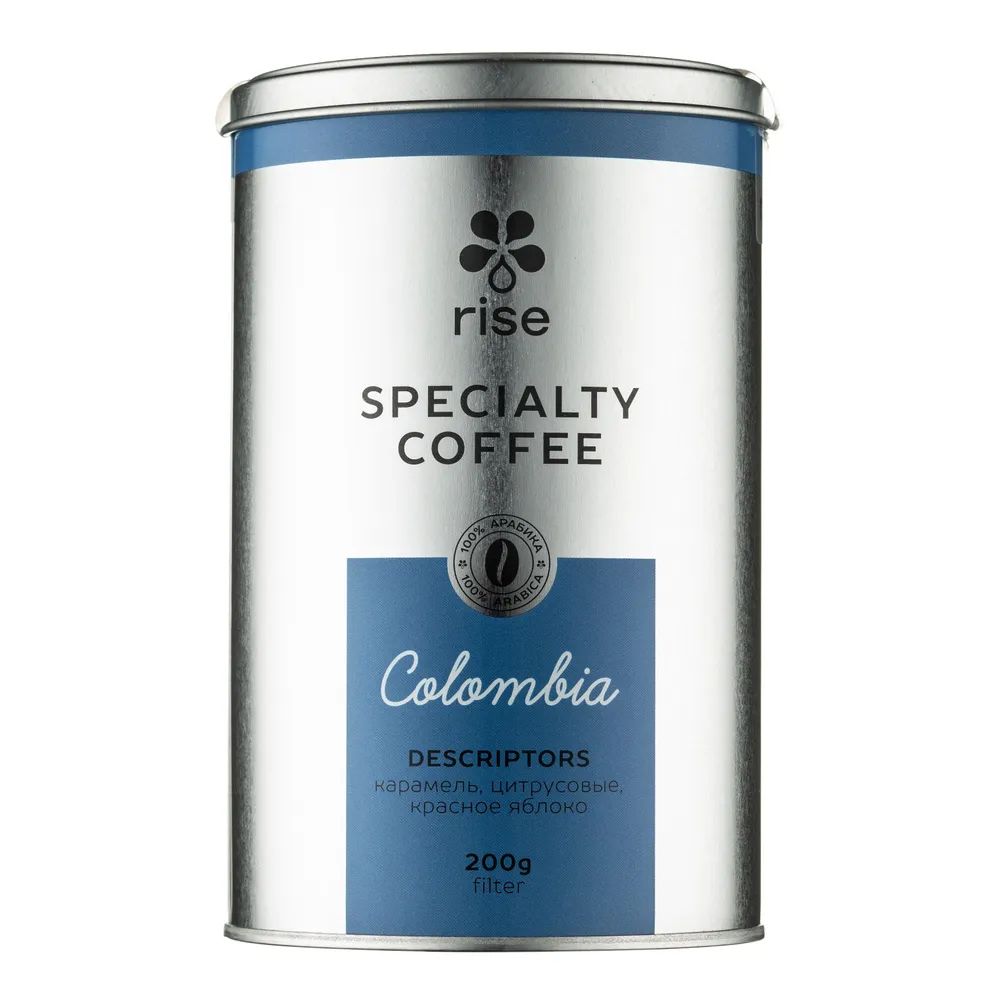 Кофе в зёрнах Rise Колумбия под фильтр, 200 г