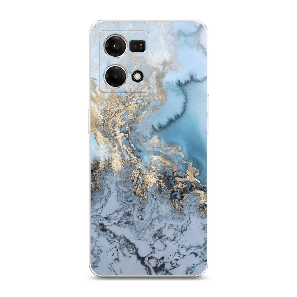 

Чехол Awog на Oppo Reno 7 4G/8 4G "Морозная лавина синяя", Разноцветный