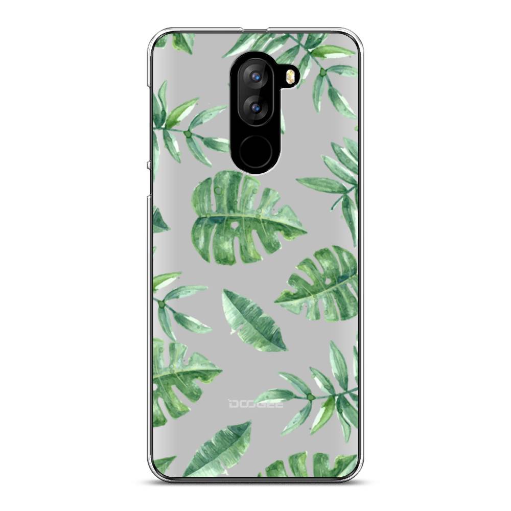 фото Чехол awog на doogee x60l / дуги x60l "нарисованные пальмовые листья"