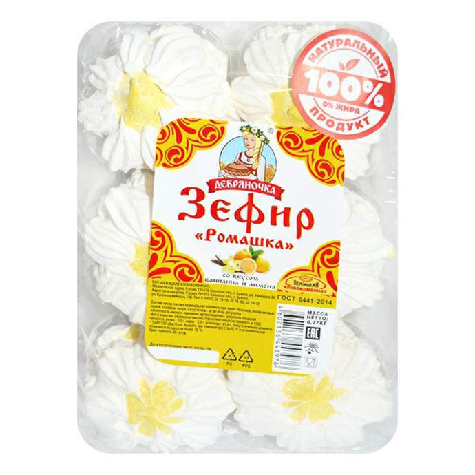 

Зефир Бежицкий хлебокомбинат ромашка 270 г
