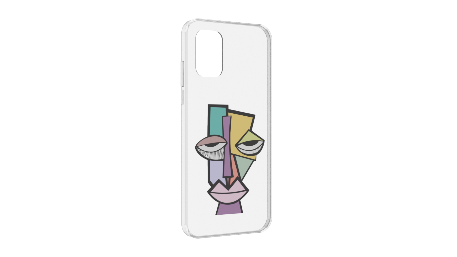 

Чехол MyPads лицо из квадратиков с глазами женский для Nokia G21, Прозрачный, Tocco