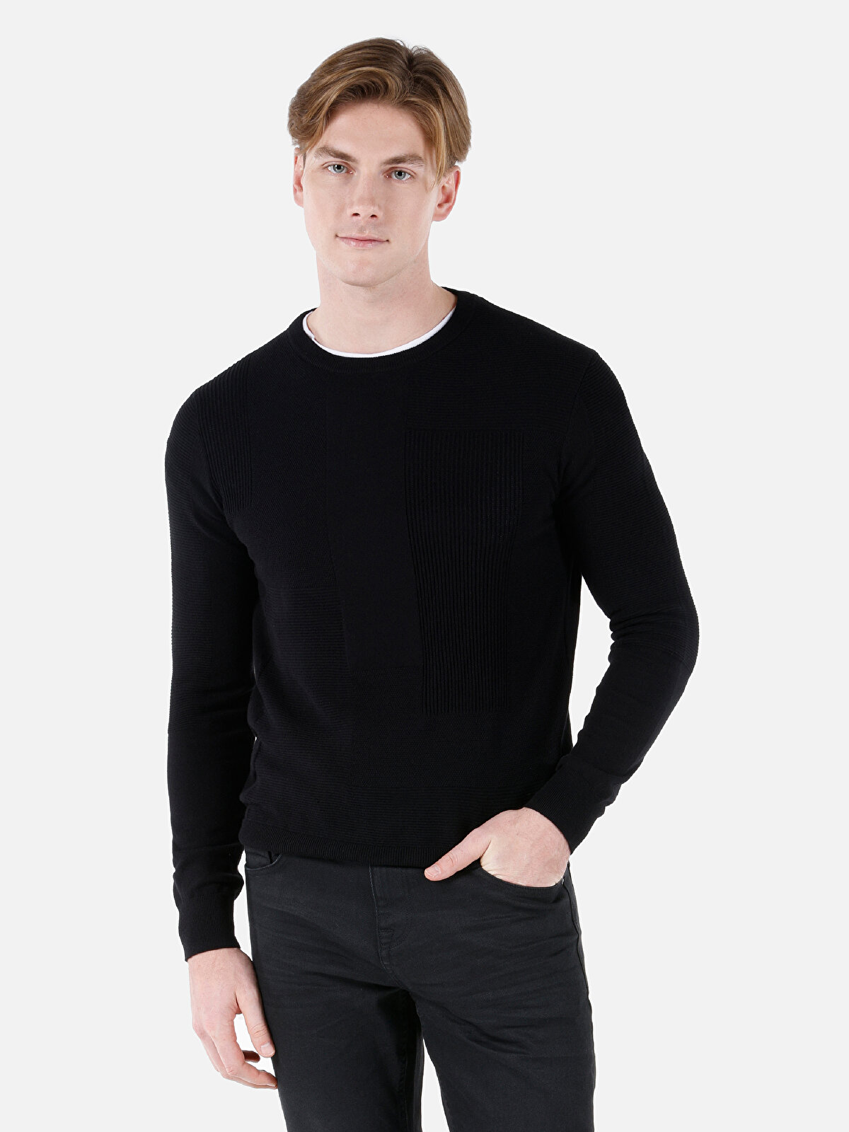 

Джемпер мужской Colin's CL1067490 черный 2XL, CL1067490