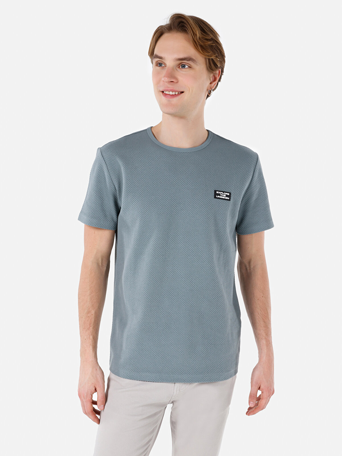 

Футболка мужская Colin's CL1066782 зеленая M, Зеленый, CL1066782