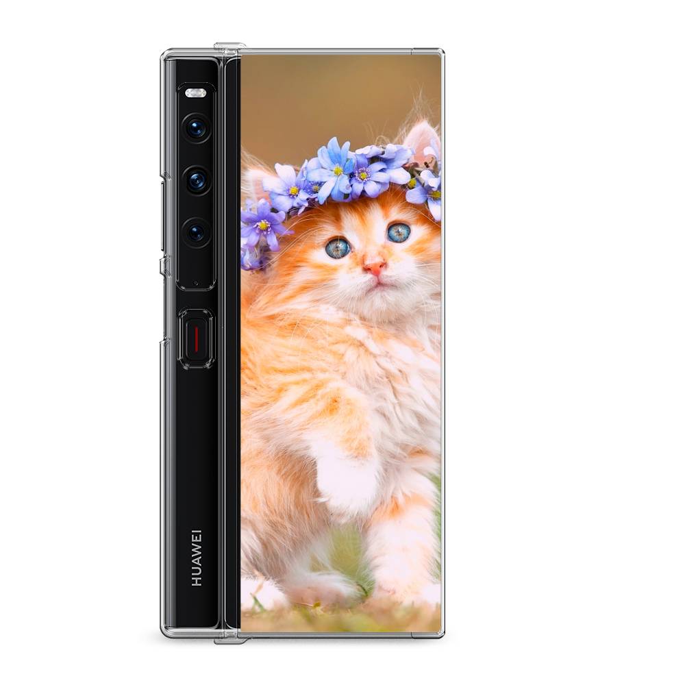 

Силиконовый чехол "Рыжий кот в венке" на Huawei Mate Xs 2 / Хуавеи Мате Xs 2