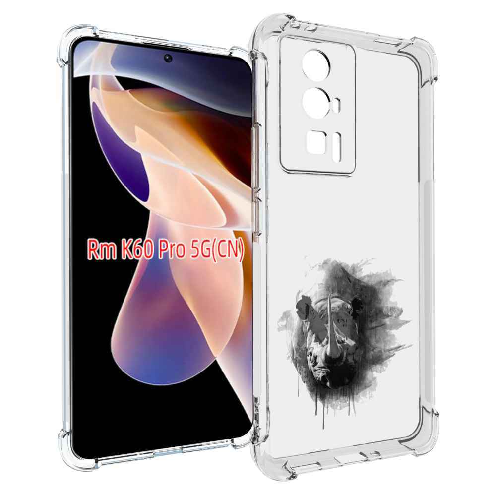 

Чехол MyPads носорог для Xiaomi Redmi K60 Pro, Прозрачный, Tocco