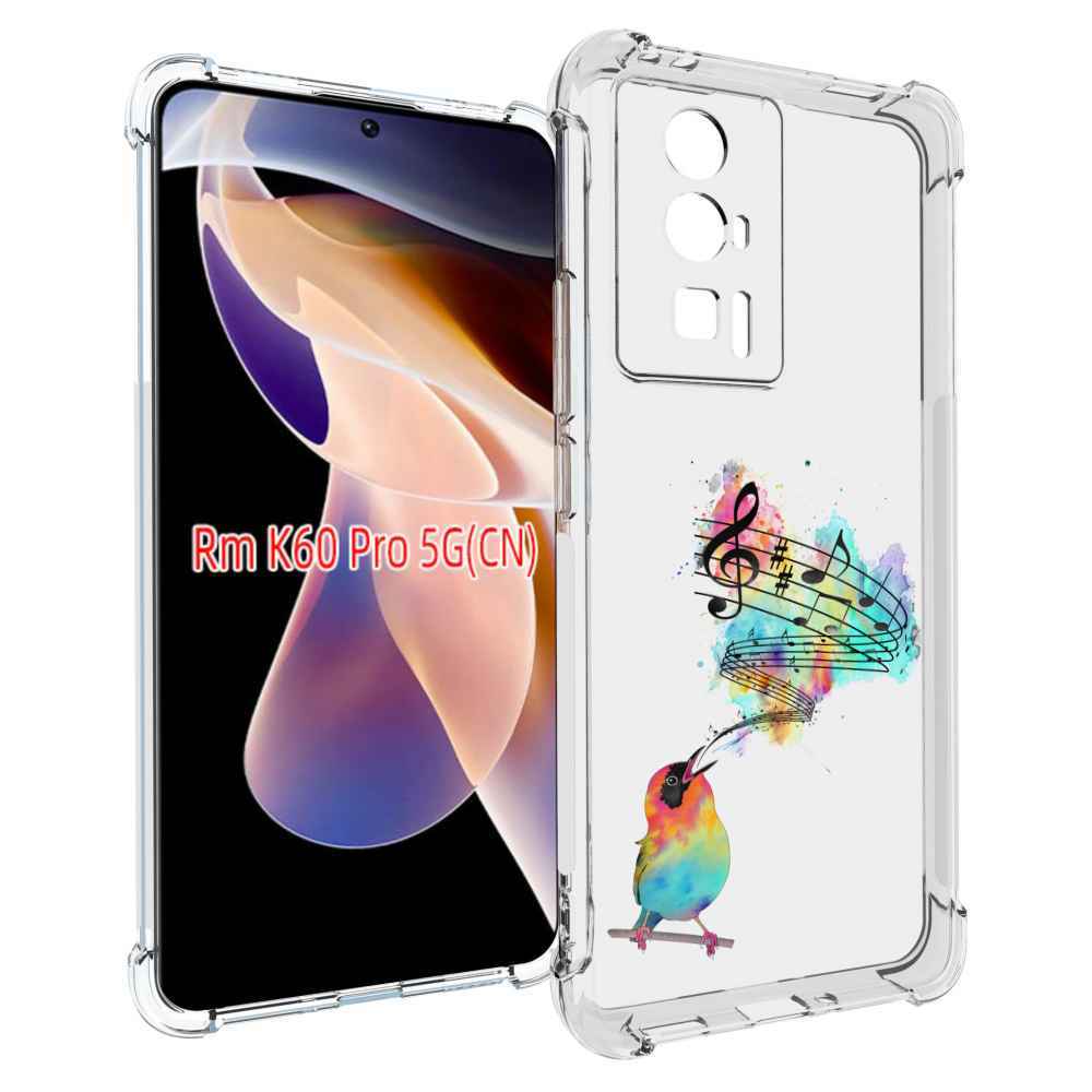 

Чехол MyPads певчая птичка для Xiaomi Redmi K60 Pro, Прозрачный, Tocco