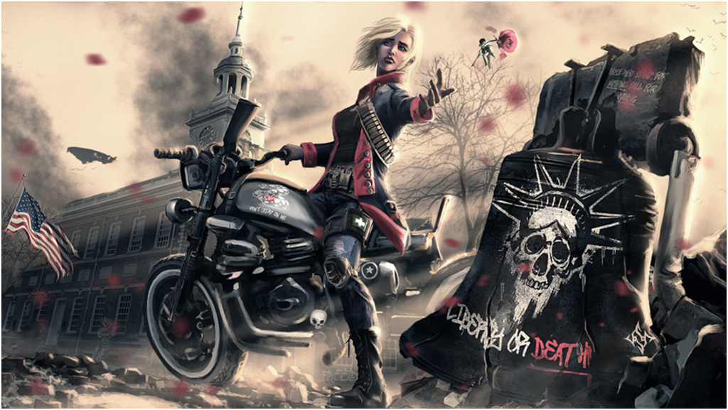 

Картина на холсте с подрамником ХитАрт Motogirl 100x55 см, 962