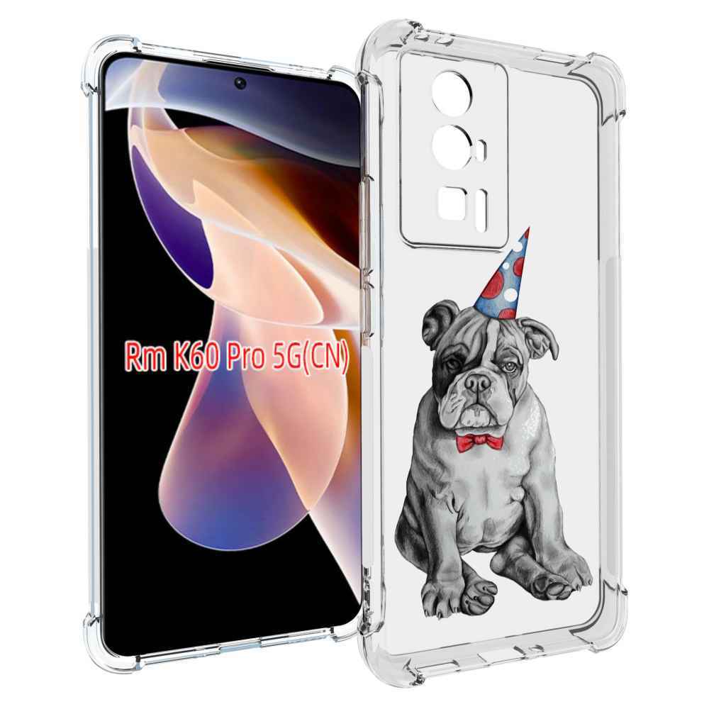 

Чехол MyPads праздничный щенок для Xiaomi Redmi K60 Pro, Прозрачный, Tocco